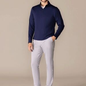 BNWT Ashworth Men’s La Quinta 1/4 Zip SPF 50+ Sun Protection, navy blue , Large